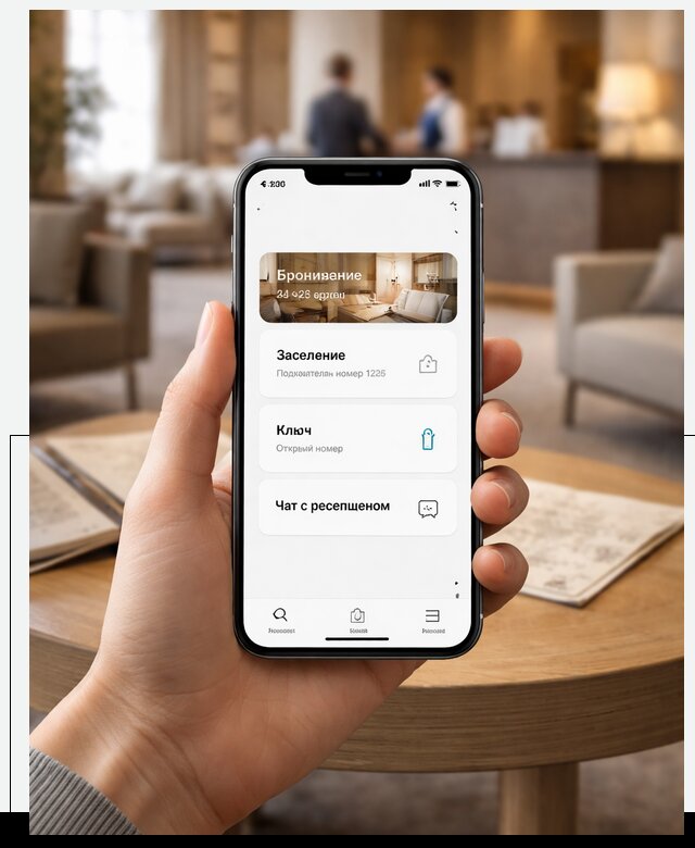 Мобильное приложение для гостей отеля в Югорске, управление сервисом
